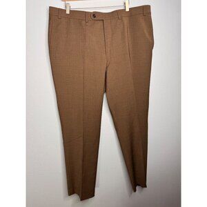 Riviera By Jack Victor Mens Traveler Brown Pants 42RX30 Wool Blend